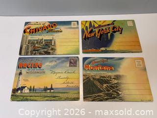 MaxSold Auction: Set of 4 Souvenir Postcards: Chicago, NYC, Racine, Montana - New Westminster (British Columbia, Canada) SELLER MANAGED Reseller Online Auction - Canfor Avenue