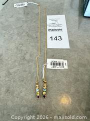 MaxSold Auction: 10K Yellow Gold Multi-Gemstone Pendant Necklaces (Pair) - Langford (British Columbia, Canada) PARTNER MANAGED Estate Sale Online Auction - Leigh Road