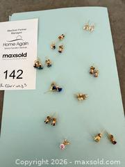 MaxSold Auction: 14k Stud Earrings & Pendant Lot, Assorted Colored Stones, 10+ - Langford (British Columbia, Canada) PARTNER MANAGED Estate Sale Online Auction - Leigh Road