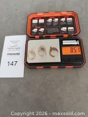 MaxSold Auction: Vintage Yellow Gold Cluster Ring Lot with Red & Clear Stones - Langford (British Columbia, Canada) PARTNER MANAGED Estate Sale Online Auction - Leigh Road