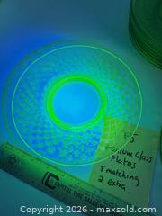 MaxSold Auction: Uranium Glass Plates - Bremerton (Washington, USA) SELLER MANAGED Estate Sale Online Auction - Burwell Street