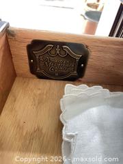 MaxSold Auction: American Masterpiece Hickory Cherry Console Table, 3 Drawers - Lower Merion Township (Pennsylvania, USA) SELLER MANAGED Downsizing Online Auction - James Road