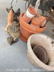 MaxSold Auction: Assorted Terracotta & Concrete Garden Pots, Planters and Ornaments - Lower Merion Township (Pennsylvania, USA) SELLER MANAGED Downsizing Online Auction - James Road