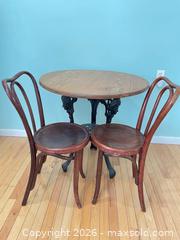 MaxSold Auction: Cafe Table and 2 Bentwood Chairs Set - Lower Merion Township (Pennsylvania, USA) SELLER MANAGED Downsizing Online Auction - James Road