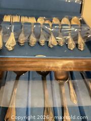 MaxSold Auction: 45-Piece Silver-Plated Ornate Flatware Set with Wooden Chest - Henderson (Nevada, USA) PARTNER MANAGED Estate Sale Online Auction - West Warm Springs Road