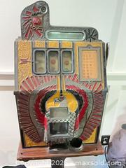 MaxSold Auction: Antique 10¢ Vintage Slot Machine with Wood Cabinet - Henderson (Nevada, USA) PARTNER MANAGED Estate Sale Online Auction - West Warm Springs Road
