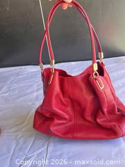 MaxSold Auction: Coach Red Leather Shoulder Hobo Bag - Henderson (Nevada, USA) PARTNER MANAGED Estate Sale Online Auction - West Warm Springs Road