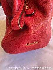 MaxSold Auction: Coach Red Leather Shoulder Hobo Bag - Henderson (Nevada, USA) PARTNER MANAGED Estate Sale Online Auction - West Warm Springs Road
