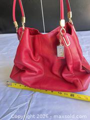 MaxSold Auction: Coach Red Leather Shoulder Hobo Bag - Henderson (Nevada, USA) PARTNER MANAGED Estate Sale Online Auction - West Warm Springs Road