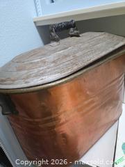 MaxSold Auction: Copper Boiler / Washtub with Fitted Lid and Wood Grip Handles - Henderson (Nevada, USA) PARTNER MANAGED Estate Sale Online Auction - West Warm Springs Road