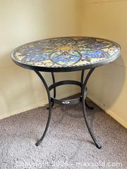 MaxSold Auction: Hampton Bay 28in Mosaic Tile Bistro Patio Table - Henderson (Nevada, USA) PARTNER MANAGED Estate Sale Online Auction - West Warm Springs Road