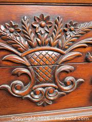 MaxSold Auction: Mahogany Solid Wood Dresser with Marble Top and Carved Details - Henderson (Nevada, USA) PARTNER MANAGED Estate Sale Online Auction - West Warm Springs Road