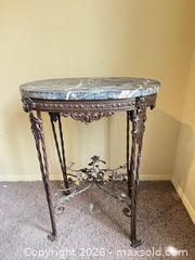 MaxSold Auction: Oval Marble Top Victorian-Style Accent Side Table - Henderson (Nevada, USA) PARTNER MANAGED Estate Sale Online Auction - West Warm Springs Road