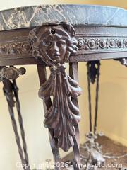 MaxSold Auction: Oval Marble Top Victorian-Style Accent Side Table - Henderson (Nevada, USA) PARTNER MANAGED Estate Sale Online Auction - West Warm Springs Road