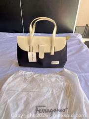 MaxSold Auction: Salvatore Ferragamo Canvas & Leather Trim Medium Tote Shoulder Bag - Henderson (Nevada, USA) PARTNER MANAGED Estate Sale Online Auction - West Warm Springs Road
