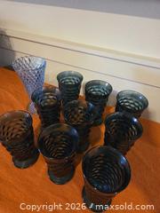 MaxSold Auction: Set of 9 Blue & Teal Textured Glass Drinking Glasses - Henderson (Nevada, USA) PARTNER MANAGED Estate Sale Online Auction - West Warm Springs Road