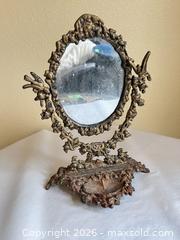 MaxSold Auction: Victorian/Rococo Cast Metal Tabletop Vanity Mirror in Antique Gold - Henderson (Nevada, USA) PARTNER MANAGED Estate Sale Online Auction - West Warm Springs Road