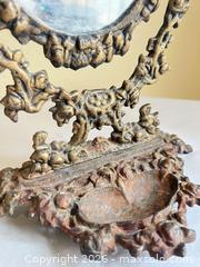 MaxSold Auction: Victorian/Rococo Cast Metal Tabletop Vanity Mirror in Antique Gold - Henderson (Nevada, USA) PARTNER MANAGED Estate Sale Online Auction - West Warm Springs Road