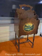 MaxSold Auction: Vintage Handpainted Wooden Magazine Rack, Three Compartments - Henderson (Nevada, USA) PARTNER MANAGED Estate Sale Online Auction - West Warm Springs Road