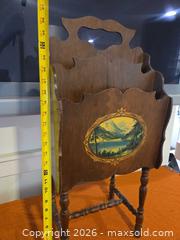 MaxSold Auction: Vintage Handpainted Wooden Magazine Rack, Three Compartments - Henderson (Nevada, USA) PARTNER MANAGED Estate Sale Online Auction - West Warm Springs Road