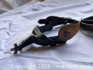 MaxSold Auction: Vintage Paired Rowel Spurs with Leather Strap Bell - Henderson (Nevada, USA) PARTNER MANAGED Estate Sale Online Auction - West Warm Springs Road