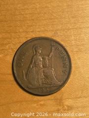 MaxSold Auction: 1937 Large Copper Penny of England  - South Frontenac (Ontario, Canada) SELLER MANAGED Moving Online Auction - Battersea Road