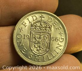 MaxSold Auction: 1966 One Shilling mint Coin England  - South Frontenac (Ontario, Canada) SELLER MANAGED Moving Online Auction - Battersea Road