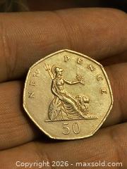 MaxSold Auction: 50 Pence Coin Large English  - South Frontenac (Ontario, Canada) SELLER MANAGED Moving Online Auction - Battersea Road