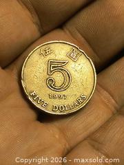 MaxSold Auction: 5 Dollar Hong kong Flower Coin - South Frontenac (Ontario, Canada) SELLER MANAGED Moving Online Auction - Battersea Road