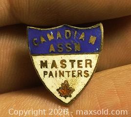 MaxSold Auction: Canadian Master Painters Association Sterling silver Enameld pin - South Frontenac (Ontario, Canada) SELLER MANAGED Moving Online Auction - Battersea Road