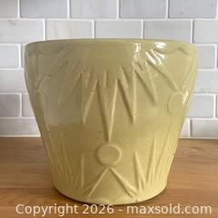 MaxSold Auction: Rare Chartreuse Green "Celestial Sun and Moon" 8" Jardiniere Planter 1400-8, Robinson Ransbottom Pottery Co., USA - Toronto (Ontario, Canada) SELLER MANAGED Reseller Online Auction - Ellsworth Avenue