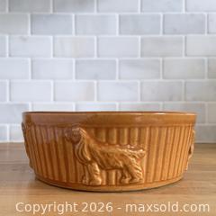 MaxSold Auction: Vintage Orange Stoneware Embossed Dog Breeds Bowl, Robinson Ransbottom Pottery Co., USA - Toronto (Ontario, Canada) SELLER MANAGED Reseller Online Auction - Ellsworth Avenue