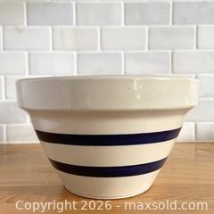 MaxSold Auction: Vintage "Williamsburg" Blue Striped Salt Glazed Stoneware 8 Inch Mixing Bowl, Robinson Ransbottom Pottery Co., USA - Toronto (Ontario, Canada) SELLER MANAGED Reseller Online Auction - Ellsworth Avenue