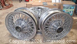 MaxSold Auction: RARE Set of (4) Spoked Chrome Rims - Hamlin (New York, USA) PARTNER MANAGED Estate Sale Online Auction - Lake Road North