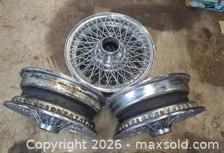 MaxSold Auction: RARE Set of (4) Spoked Chrome Rims - Hamlin (New York, USA) PARTNER MANAGED Estate Sale Online Auction - Lake Road North