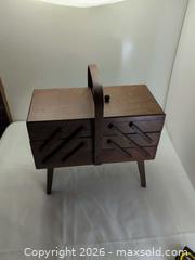 MaxSold Auction: 3 tier accordion sewing box - Victoria (British Columbia, Canada) SELLER MANAGED Reseller Online Auction - Island Highway (STORAGE)