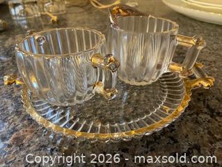 MaxSold Auction: Vintage Mid-Century Pressed Glass Creamer, Sugar Bowl & Underplate - Toronto (Ontario, Canada) SELLER MANAGED Estate Sale Online Auction - Queens Drive