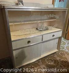 MaxSold Auction: Vintage Mid-Century Wood & Glass China Cabinet with Drawers - Toronto (Ontario, Canada) SELLER MANAGED Estate Sale Online Auction - Queens Drive