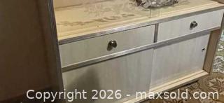 MaxSold Auction: Vintage Mid-Century Wood & Glass China Cabinet with Drawers - Toronto (Ontario, Canada) SELLER MANAGED Estate Sale Online Auction - Queens Drive