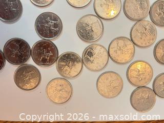 MaxSold Auction: Lot of 51–100 Canadian 25 Cent Coins (1973 RCMP) - Hamilton (Ontario, Canada) SELLER MANAGED Estate Sale Online Auction -  John Street North