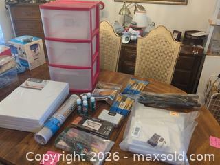 MaxSold Auction: Art Supplies Bundle with 3-Drawer Plastic Storage & Canvases - Aurora (Colorado, USA) PARTNER MANAGED Estate Sale Online Auction - South Danube Circle