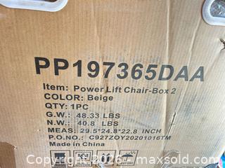 MaxSold Auction: Beige Fabric Power Lift Chair (one chair) - Aurora (Colorado, USA) PARTNER MANAGED Estate Sale Online Auction - South Danube Circle