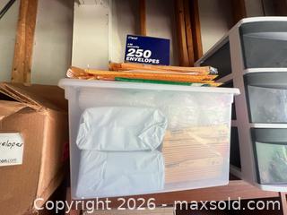 MaxSold Auction: Mixed copy paper and envelopes lot, Letter size 20 lb, bubble wrap, padded envelopes - Aurora (Colorado, USA) PARTNER MANAGED Estate Sale Online Auction - South Danube Circle