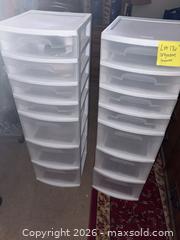 MaxSold Auction: Sterilite 7-Drawer Plastic Organizer, White Frame & Translucent - Aurora (Colorado, USA) PARTNER MANAGED Estate Sale Online Auction - South Danube Circle