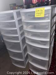 MaxSold Auction: Sterilite 7-Drawer Plastic Organizer, White Frame & Translucent - Aurora (Colorado, USA) PARTNER MANAGED Estate Sale Online Auction - South Danube Circle