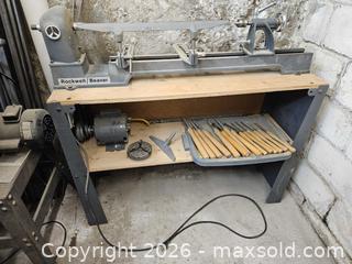 MaxSold Auction: Rockwell/Beaver 4 foot Lathe, Stand, Chisels and Accesories - Hamilton (Ontario, Canada) PARTNER MANAGED Downsizing Online Auction - Ottawa St. North