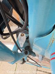 MaxSold Auction: Batavus 2-Stroke Blue Moped with Saddlebags - Toronto (Ontario, Canada) SELLER MANAGED Downsizing Online Auction - Rutherford Avenue
