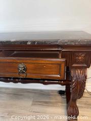 MaxSold Auction: Granite Top High End Table - Whitby (Ontario, Canada) SELLER MANAGED Downsizing Online Auction - Croxall Boulevard.
