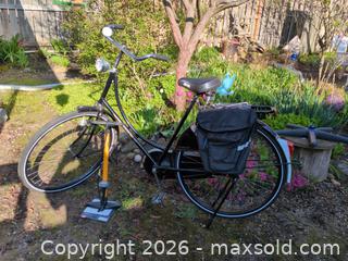 MaxSold Auction: Gazelle Step-Through Dutch Style Bicycle, 28" Wheels, Black - Brantford (Ontario, Canada) SELLER MANAGED Moving Online Auction - Baldwin Avenue