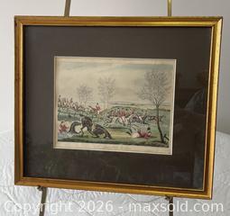 MaxSold Auction: Antique Fox Hunting Aquatint Print Titled "A Squire Trap, By Jove", sold as is - Kingston (Ontario, Canada) SELLER MANAGED Estate Sale Online Auction - Tamarac Street